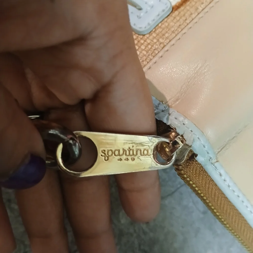 Spartina 449 Beige and Brown Patterned Women's Wristlet